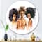 Designart - Afro Americam Fashion Portraits - Glam Metal Circle Wall Art